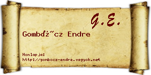 Gombócz Endre névjegykártya